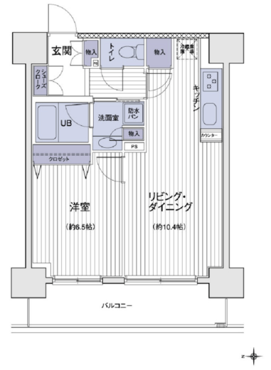 エスティメゾン大島 1407 間取り図