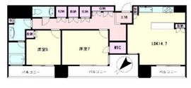 カテリーナ三田タワースイート ウエストアーク 18階 間取り図