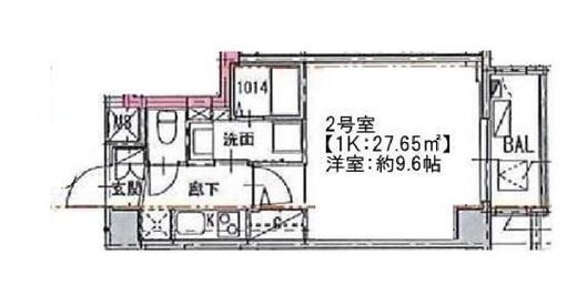マークス横濱浅間町 402 間取り図
