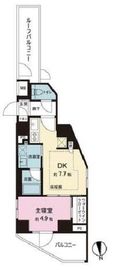 サンウッドフラッツ新宿四谷三丁目 6階 間取り図