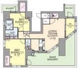 オージュ渋谷 401 間取り図