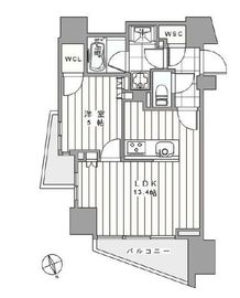 ライオンズ麻布十番スペリア 6階 間取り図