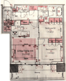 HARUMI FLAG SKYDUO SUN VILLAGE (晴海フラッグ スカイデュオ サンヴィレッジ) 12階 間取り図