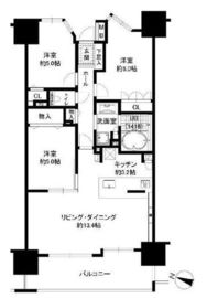 レーベンリヴァーレ町田ルージアタワー 15階 間取り図