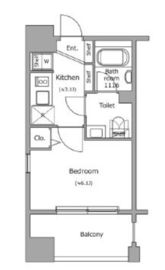 レジディア市ヶ谷 702 間取り図