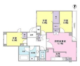 デュエット北千住クレア 3階 間取り図