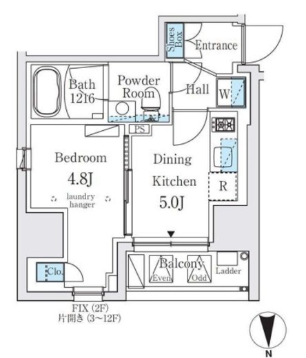 ジオエント秋葉原 501 間取り図