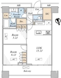WORLD TOWER RESIDENCE 30階 間取り図