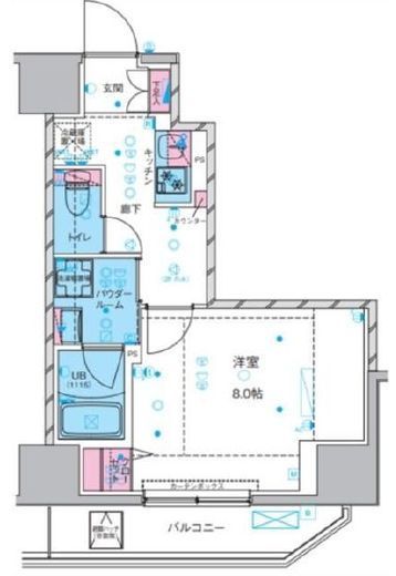 ジェノヴィア上野3スカイガーデン 6階 間取り図