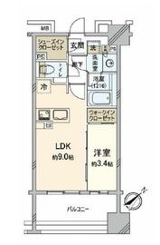 ネベル横浜関内 4階 間取り図