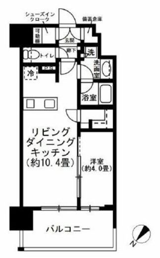 レ・ジェイド新横浜 4階 間取り図