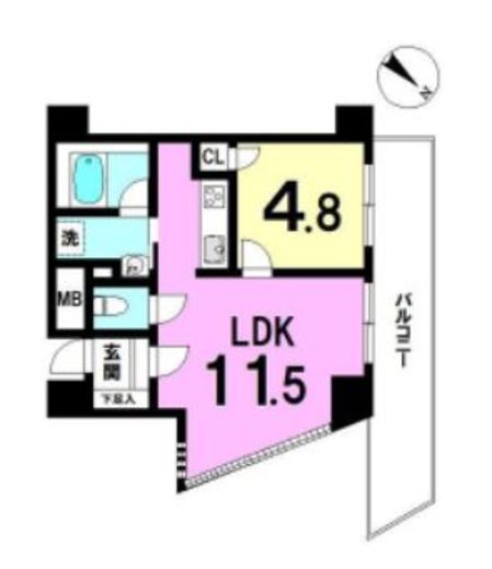 ラフィネ大崎 12階 間取り図