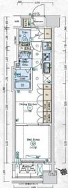 GENOVIA阪東橋Ⅱskygarden (ジェノヴィア阪東橋2スカイガーデン) 10階 間取り図
