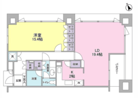 愛宕ビューアパートメント 1406 間取り図