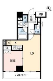 クオリア後楽園 2階 間取り図