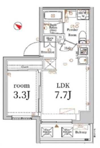 ログ代々木 303 間取り図