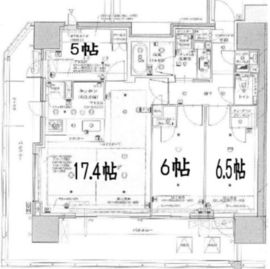 バンベールルフォン辰巳 4階 間取り図