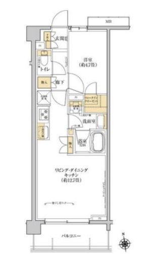 グレーシアフィットいずみ野 304 間取り図