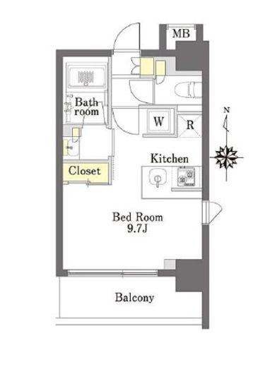 プライムメゾン森下 907 間取り図
