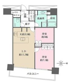 M.M.TOWERS FORESIS (エムエムタワーズフォレシス) 8階 間取り図