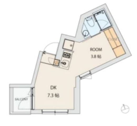 コートモデリア広尾Tokyo 204 間取り図