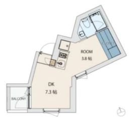 コートモデリア広尾Tokyo 304 間取り図