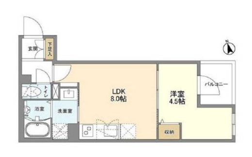 ウェルスクエア新宿戸山 506 間取り図