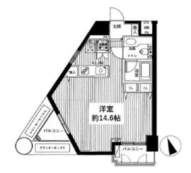 フリーディオ四谷三丁目 9階 間取り図