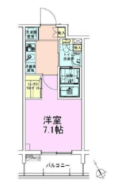 門前仲町レジデンス参番館 1402 間取り図