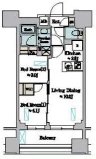 ブリリアイスト墨田曳舟 303 間取り図