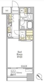 プラージュベイ横濱関内 702 間取り図
