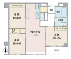 桔梗ライオンズマンション平河町 3階 間取り図