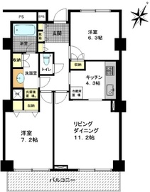 プラティーヌ田町 184 間取り図