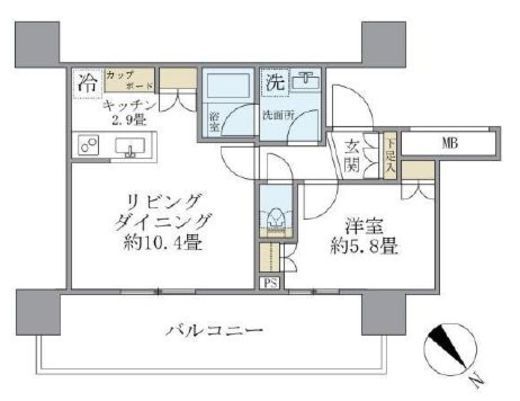 ブリリアタワー浜離宮 17階 間取り図