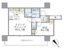 ブリリアタワー浜離宮 17階 間取り図