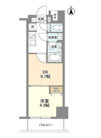 リテラス三ノ輪 202 間取り図