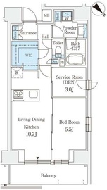 リテラス西日暮里 401 間取り図