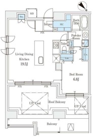リテラス西日暮里 1402 間取り図