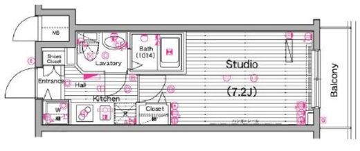 グランド・ガーラ横濱山下町 11階 間取り図