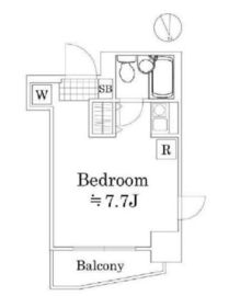 エスコート麻布十番 8階 間取り図