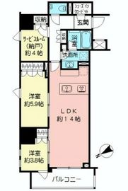 リビオ目黒リバーサウス 4階 間取り図