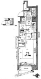 コンフォリア新宿御苑1 603 間取り図