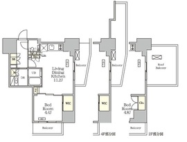 ザ・パークハビオ大森山王 1204 間取り図