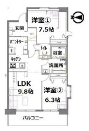 アクティ目黒駅前 2号棟 601 間取り図