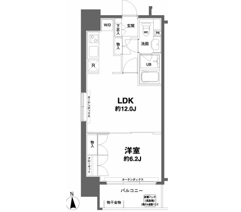 コンフォリア新宿御苑1 1201 間取り図
