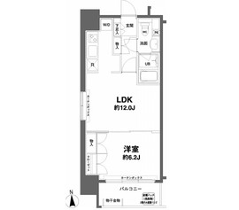 コンフォリア新宿御苑1 1201 間取り図