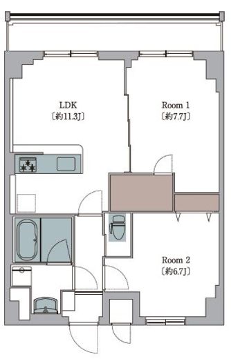 L'Foria瑞江 403 間取り図