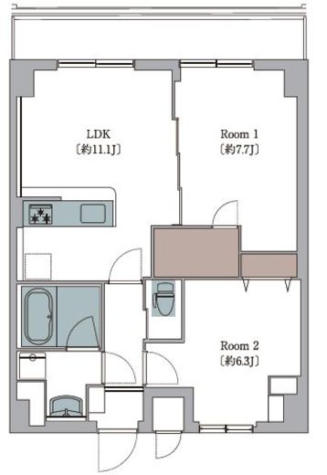 L'Foria瑞江 508 間取り図