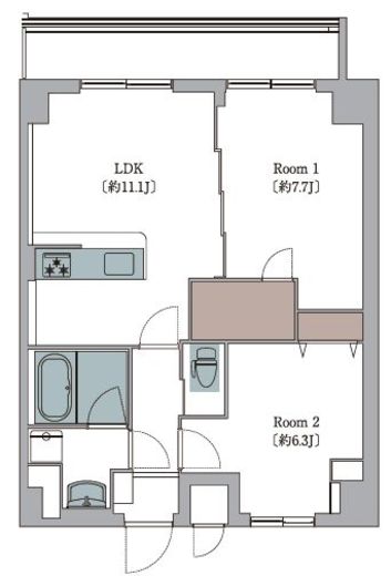 L'Foria瑞江 601 間取り図