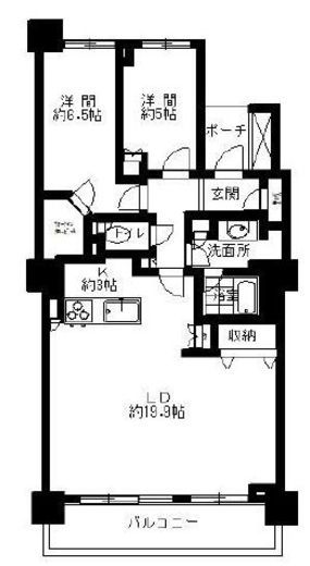 コットンハーバータワーズベイウエスト 29階 間取り図